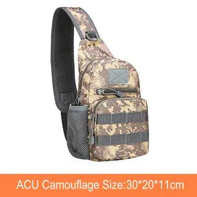 ACU Camouflage Уличный рюкзак камуфляжные сумки на плечо мужские военные водонепроницаемые тактические сумки Оксфорд Дорожные треккинговые сумки через плечо - Цвет: ACU Camouflage