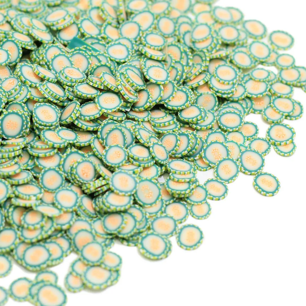 

20g 5mm Mini Fimo Bitter Gourd Slices For Slime Supplies DIY Nails Art Tips Polymer Clay Sprinkles Slimes Toys Phone Accessories