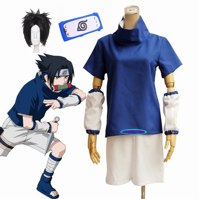 Fantasia De Cosplay Do Anime Uchiha Sasuke, Roupa De Criança Para