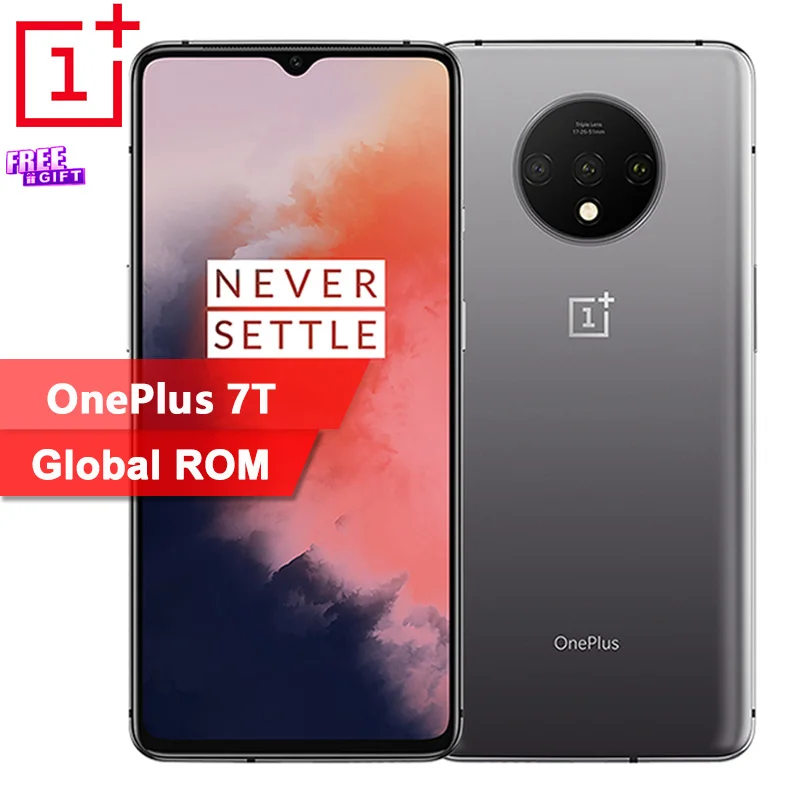 Мобильный телефон с глобальной прошивкой, OnePlus, 7 T, 6,55 дюймов, 90 ГГц, 8 ГБ ОЗУ, 128 ПЗУ, Snapdragon 855 Plus, 48MP, 2X зум-камера, NFC, игровой телефон