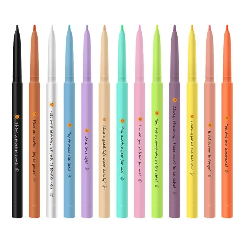 Guicami 13 cor gel delineador lápis à prova dautomatic água automática maquiagem dos olhos de longa duração shimmer super pigmentado olho forro maquiagem tslm1