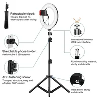10 "26cm LED Selfie lampa pierścieniowa fotografia wideo światło RingLight telefon stojak statyw wypełnić światło ściemniania lampy Trepied Streaming 4