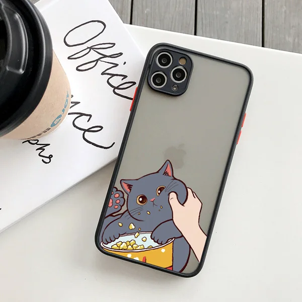 Niedliche eingeklemmte Gesicht Tier orange Katze Handy hülle für iPhone 16 11 14 12 13 15 pro max se2 x xr xs max 7 8 plus Rückseite Funda – Detail 5