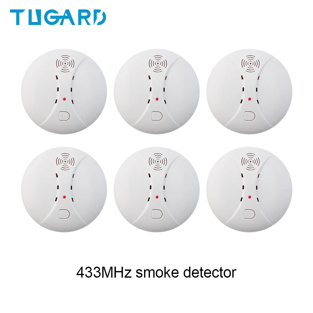 Detector de humo inalámbrico, Sensor de humo para sistema de alarma de seguridad de 433MHz para el hogar, accesorios de alarma