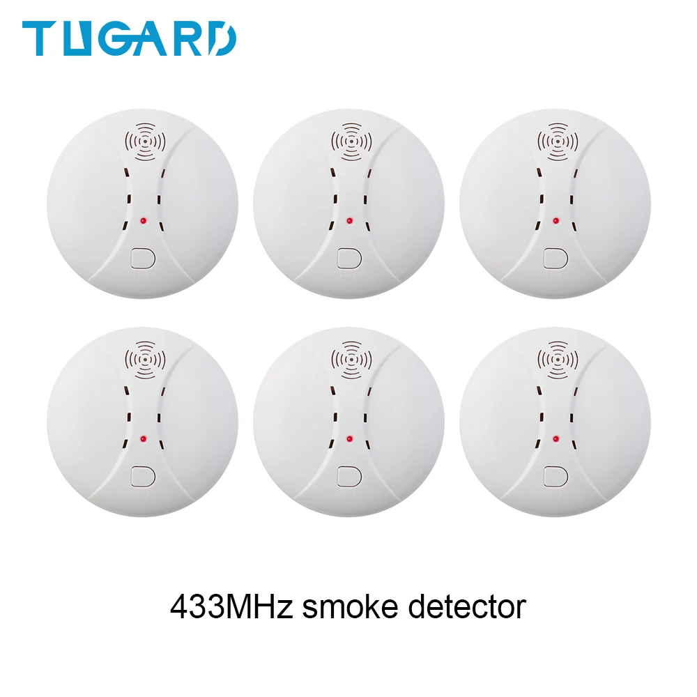 Tanio TUGARD S10R + S10 433MHz bezprzewodowa czujka dymu akcesoria