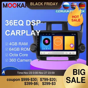 

GPS Navigation Radio player For Toyota Highlander 2007-2013 Android 10.0 Multimedia Auto Radio Player HeadUnit build in carplay
