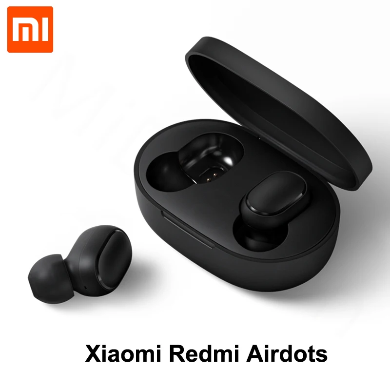 В Xiaomi Redmi Airdots Bluetooth 5,0 TWS беспроводные Bluetooth наушники стерео бас с микрофоном наушники - Цвет: Xiaomi Redmi Airdots