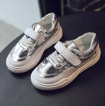 

Spring Autumn Kids Sneakers For Girls Sequin Cartoon Children Sport Shoes Winter Teenager Casual Shoes Size 26-36