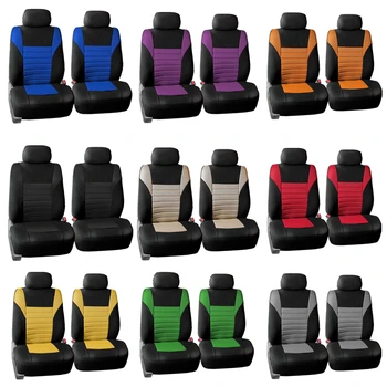 

Car Seat Covers Car Interior Accessories Polyester Compatible Auto Seat Cover For Most Cars Red Blue Gray Seat Protector 2 Seats