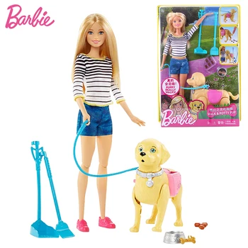 

Original Barbie Gets A Doll For Her Birthday As A Child's Toy For Her Pet Dog DWJ68