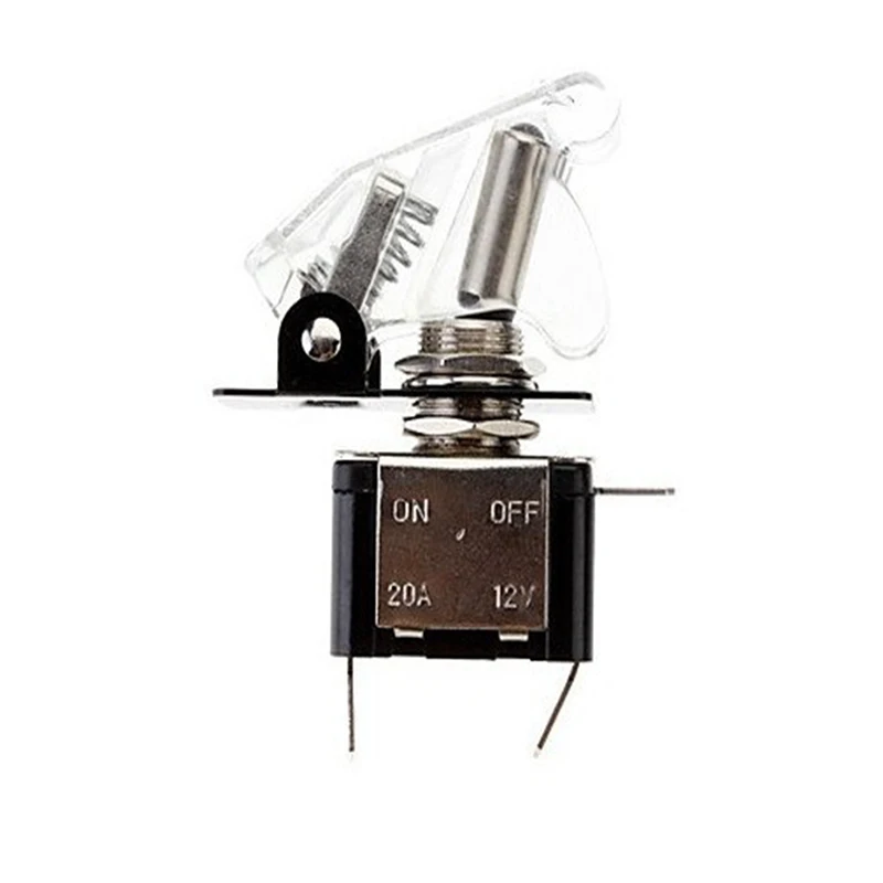 Interruttore A Levetta LED Rosso 12V - Stile Missile Per Auto