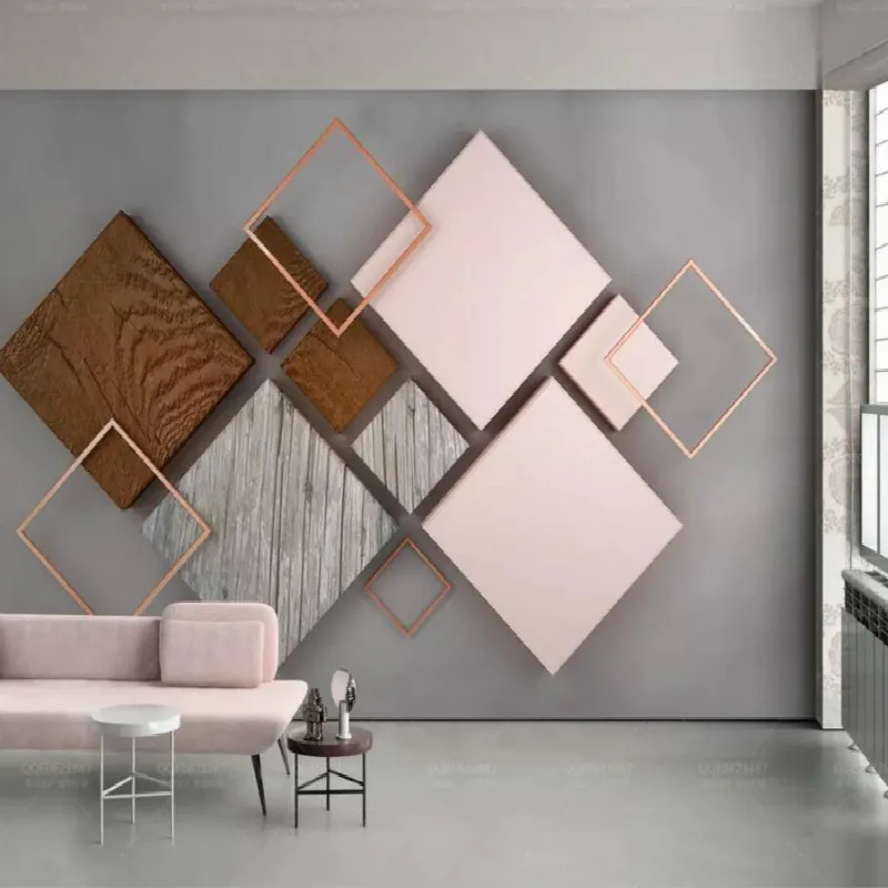 

Dropship Custom 3D Mural WallPapers 3D Stereoscopic Geometric Living Room Bedroom TV Sofa Background Wallpaper