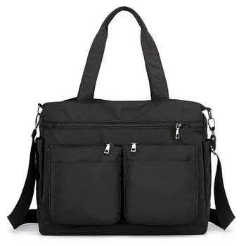 

New Ladies Fashion Waterproof Nylon Casual Shoulder Bag Mummy Large Capacity Portable Messenger Bag Black