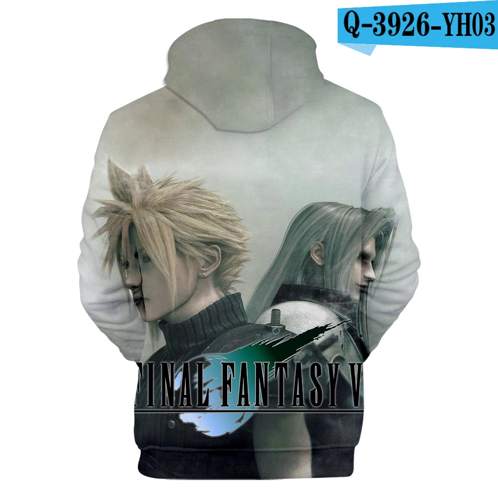 Новые 3D толстовки хит электронная игра Final Fantasy Character Cloud Strife и Sephiroth 3D толстовки для мужчин/женщин Повседневная Уличная одежда - Цвет: N11