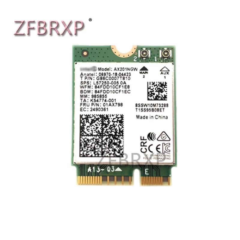 

Wireless Card Dual Band Card For 2400Mbps Intel AX201.NGWG.NV Wireless Laptop Card Factory original packaging