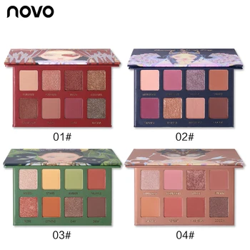 

NOVO 8 Color Fantasy Elf Nude Eyeshadow Palette Diamond Shine Waterproof Nude Matte Shimmer Eye Shadow Pigment Eye Makeup Kit