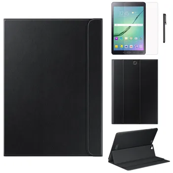 

Tablet Case Cover For Samsung Galaxy Tab S2 9.7 Inch T810 T815 +Film +Pen BK Leather Case For Samsung Tab S2 9.7 Inch #A