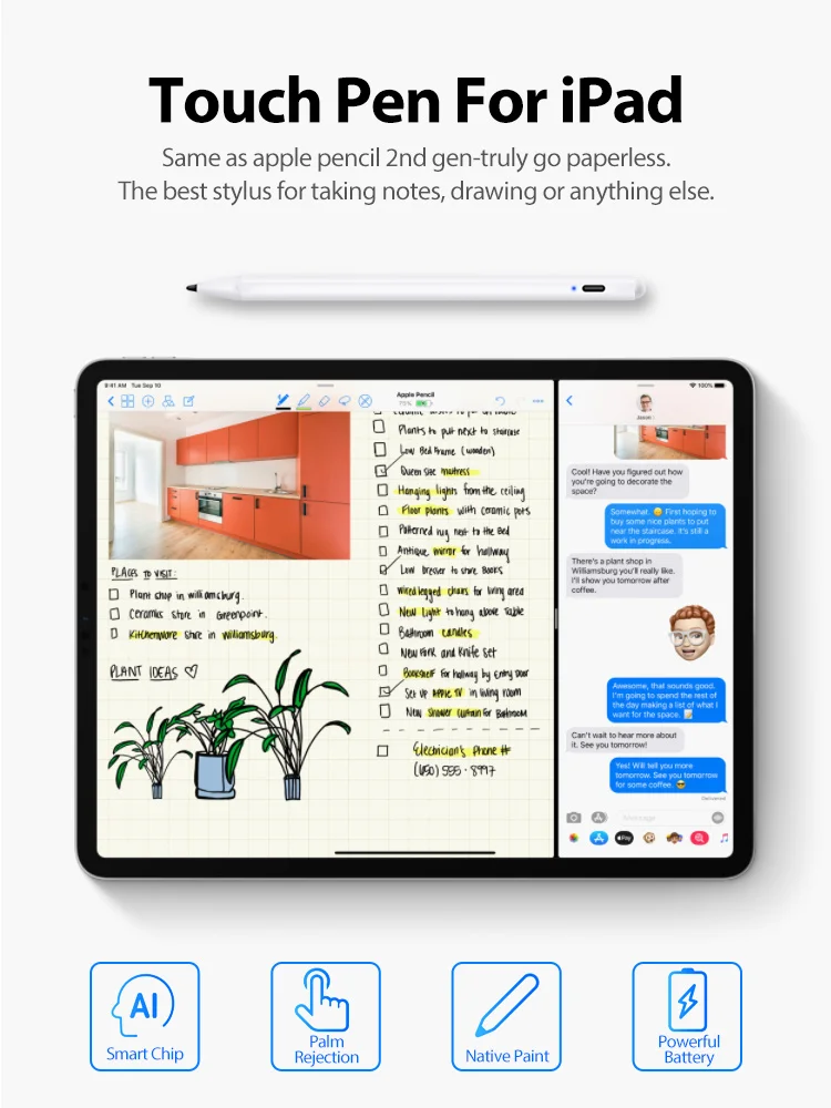 Стилус для iPad планшетов емкостный сенсорный карандаш для iPad Air 3 10,5 для iPad 9,7