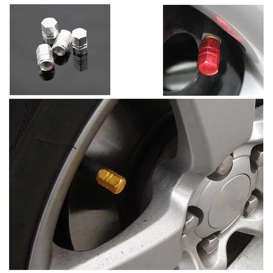 Aluminum Alloy Car Wheel Tire Valve Caps Tyre Rim Stem Covers Airdust Waterproof for Automobiles Motorcycles Trucks Bikes tire valve caps tire screw cap