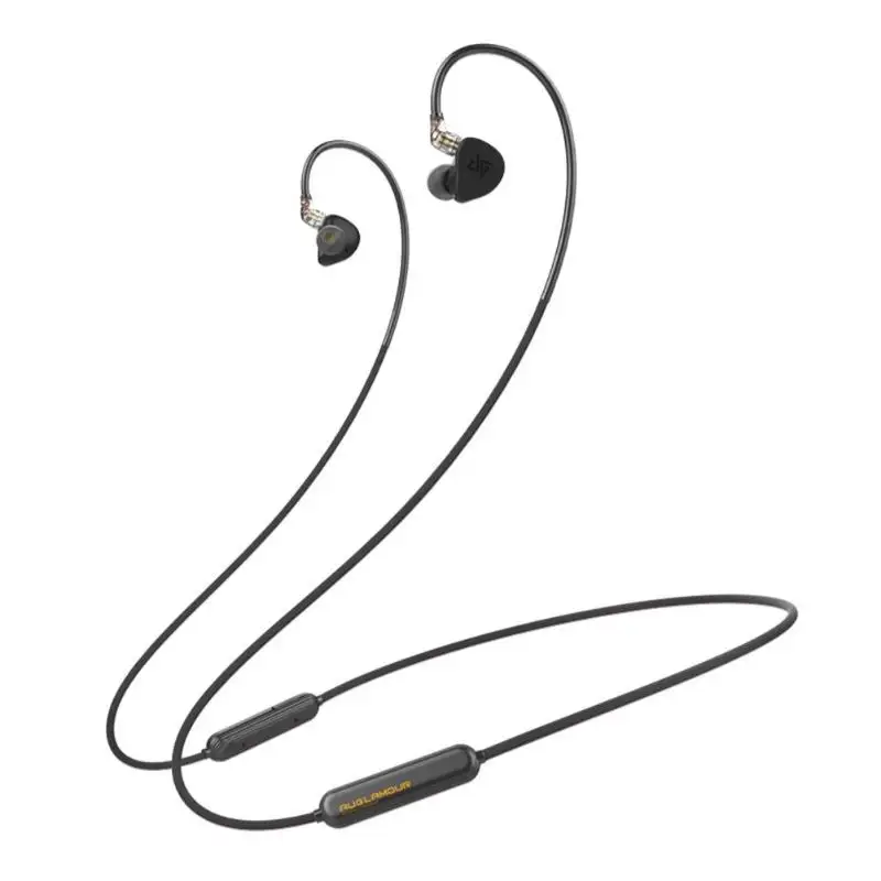 F300BT динамические Bluetooth HiFi сабвуфер наушники-вкладыши с крючком спортивные наушники - Цвет: Черный