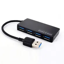 HUB USB 3,0 ultradelgado de 4 puertos, luz indicadora de alta velocidad, concentrador USB para ordenador portátil multidispositivo