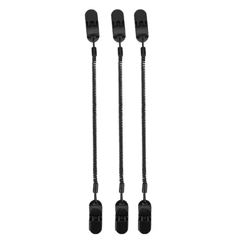 3Pcs Adjustable Hat Clips Retainer Fishing Keeper with Cord for Golfing Fishing Boating Sailing Sports Wind-proof Rope