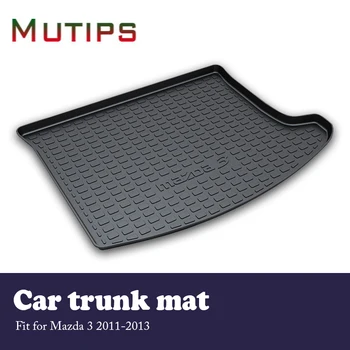 

Mutips 1Set Car Cargo rear trunk mat For Mazda 3 2011 2012 2013 Car-styling Anti-slip carpet Waterproof mat Car accessories auto