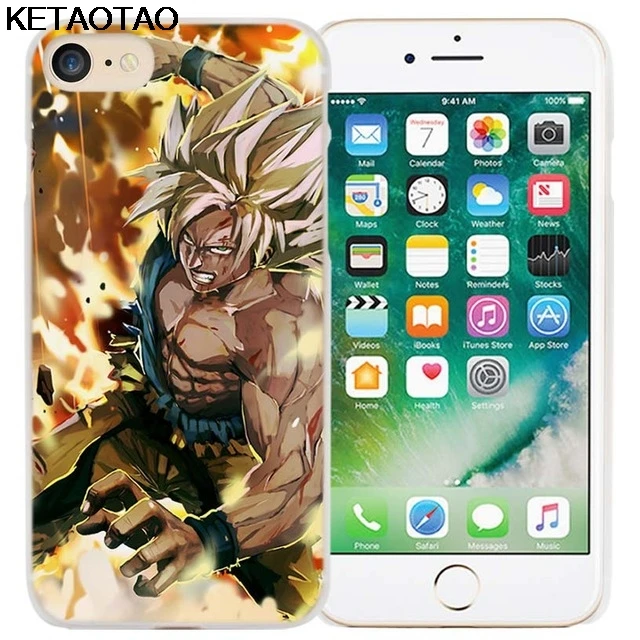 KETAOTAO Dragon Ball Goku чехол для телефона s для iPhone 4S 5C 5S 6S 7 8 SE 5Plus XR XS Max чехол кристально чистый мягкий TPU чехол s - Цвет: Белый