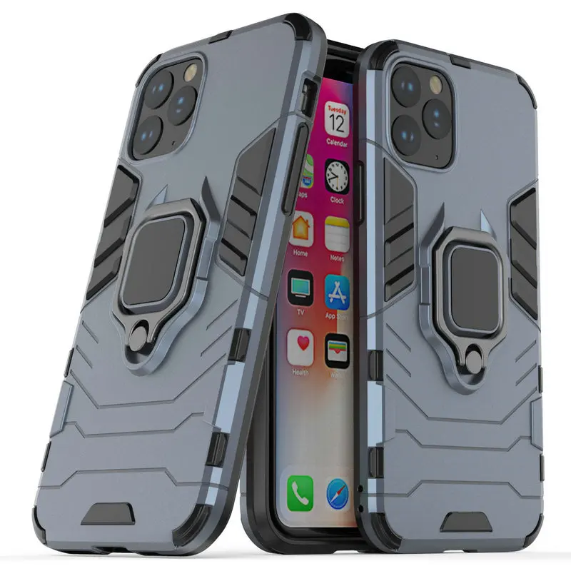 Для Apple iPhone 11 Pro 5," 3D бронированный чехол с кольцом для iPhone 11 Pro Max 6,5" 6," Автомобильный держатель, задняя крышка для телефона, чехол