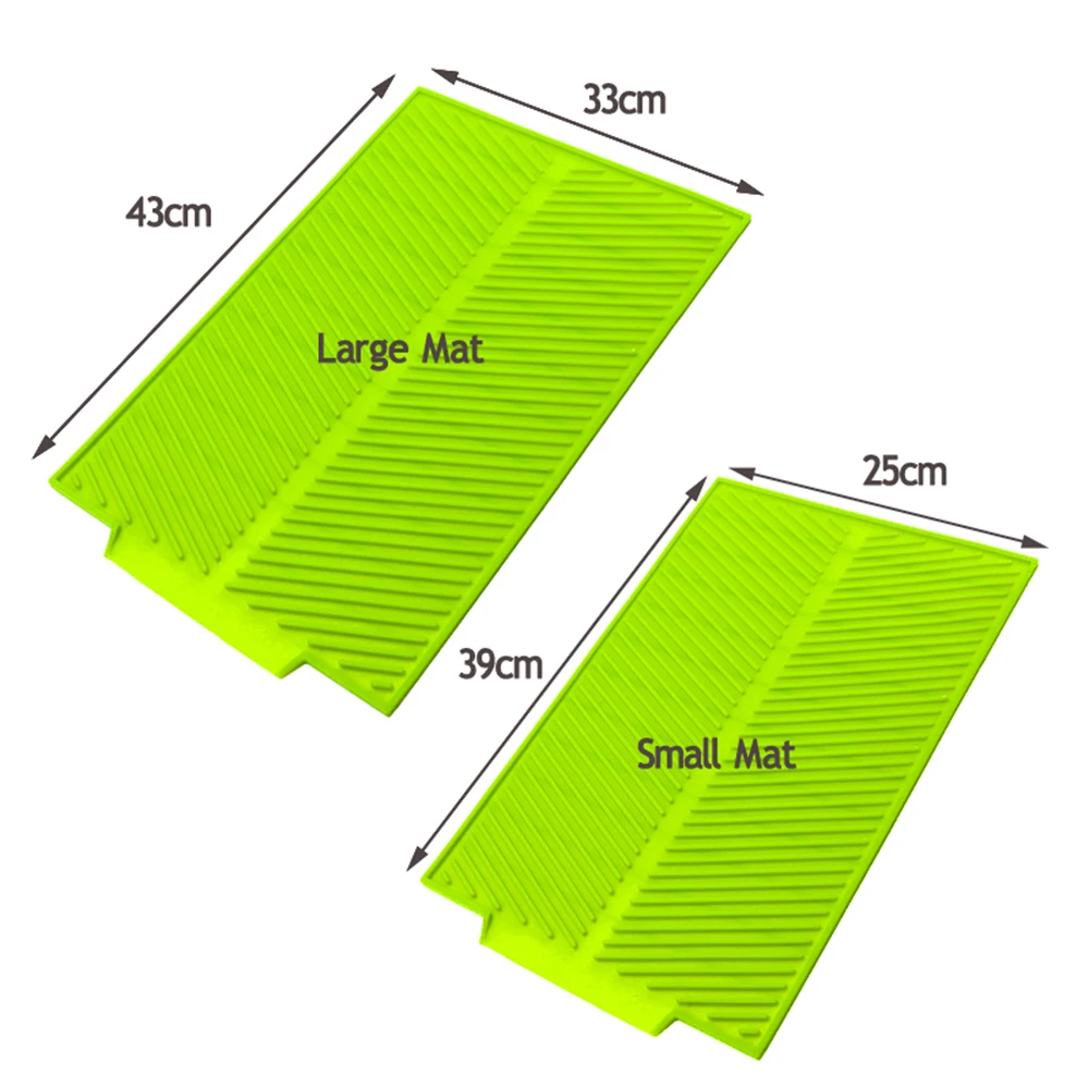  Silicone Square Dish Drying Mat Table Placemat Premium Heat Resistant Tableware Dishwaser Durable C