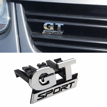 

6x3.2cm ABS GT SPORT Logo Car Front Grille Badge Emblem Sticker For VOLKSWAGEN Polo Golf Passat B5 Touran Bora Car Styling Decor