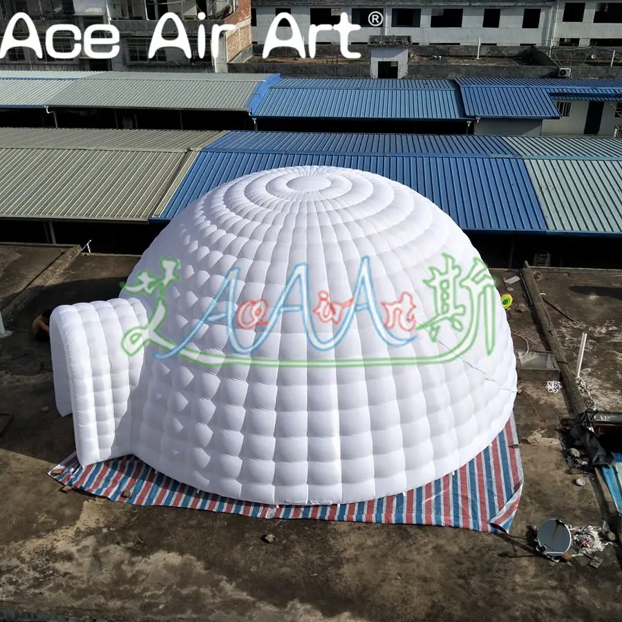 Гигантский купол igloo белый надувной шатер 8 м диаметр Юрта шар с бесплатной