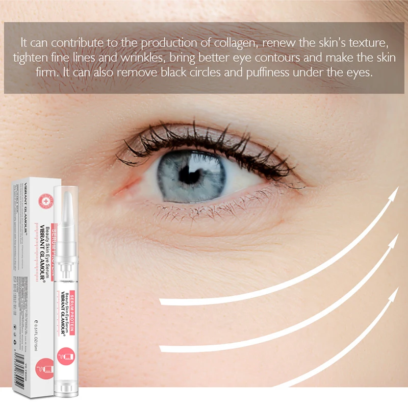 

VIBRANT GLAMOUR Serum Protein Eye Serum Remove Dark Circles Lifting Anti-Wrinkle Against Puffiness Bags Sensitive Skin Eye Care