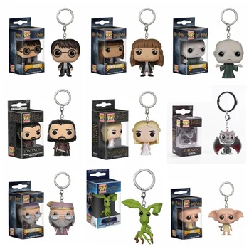 

NEW Harri Potter Keychain Game of Thrones Jon Snow Accessories Figures Fantastic Beasts Niffler Model Dolls Gifts for Children