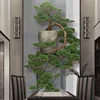 Custom Photo New Chinese Style 3D Stereoscopic Green Pine Tree Entrance Porch Wall Decorative Painting Large Mural Wallpaper Art ► Photo 3/5