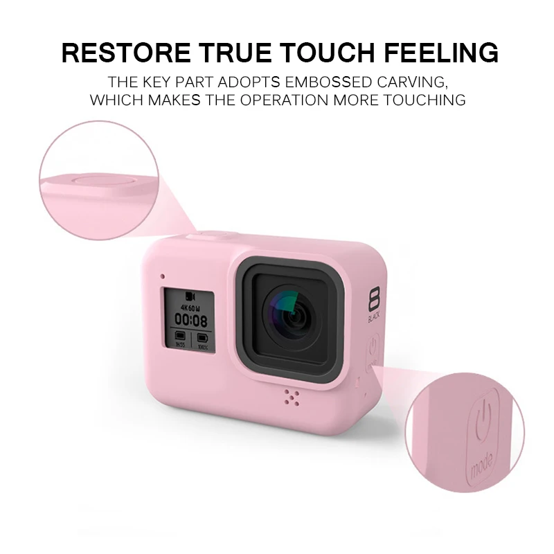 Для Gopro Hero 8 экшн-аксессуар для камеры Сумка для экшн-камеры чехол для тела силиконовый защитный полный Чехол