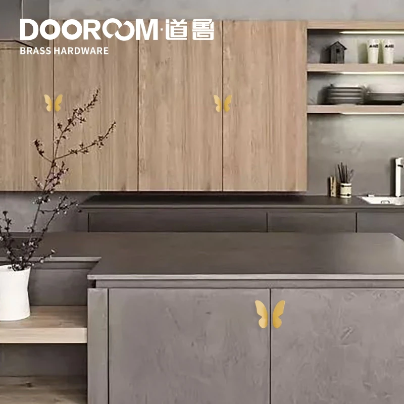 Ручка для мебели Dooroom латунная фурнитура с естественным свежим светом роскошные