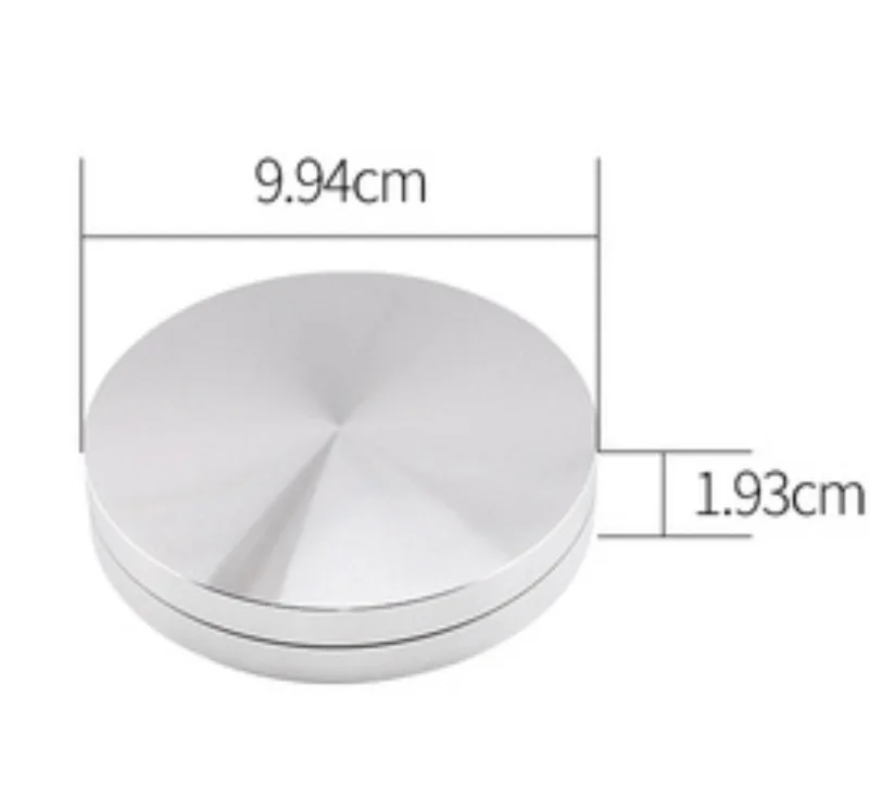 

Diameter:100mm Miniature aluminum alloy turntable base bearing small display handicraft small rotary table Mini rotator