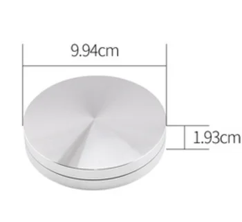 

Diameter:100mm Miniature aluminum alloy turntable base bearing small display handicraft small rotary table Mini rotator