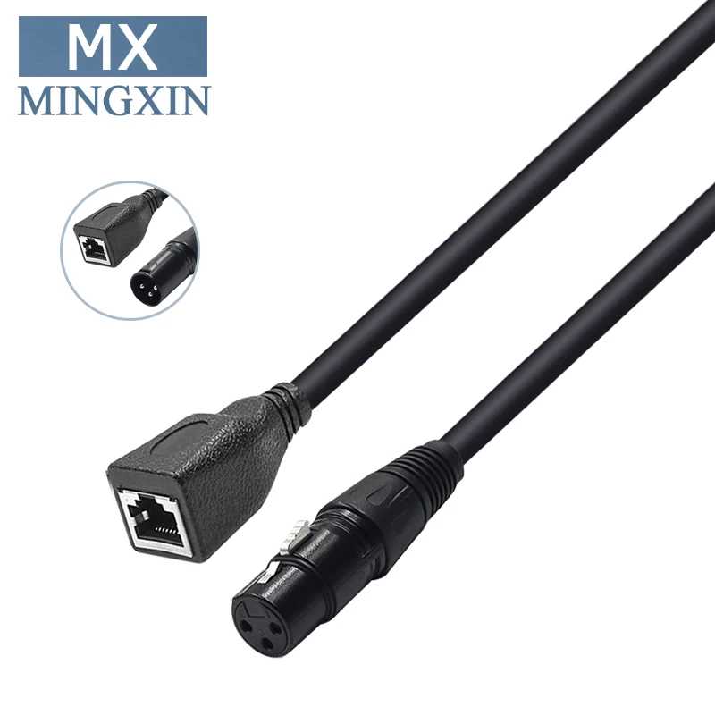 RJ45 Adapter Cable XLR 3 Hole Male or Female To Audio DMX Converter Network Interface Signal Transmission Line|Кабели VGA| |