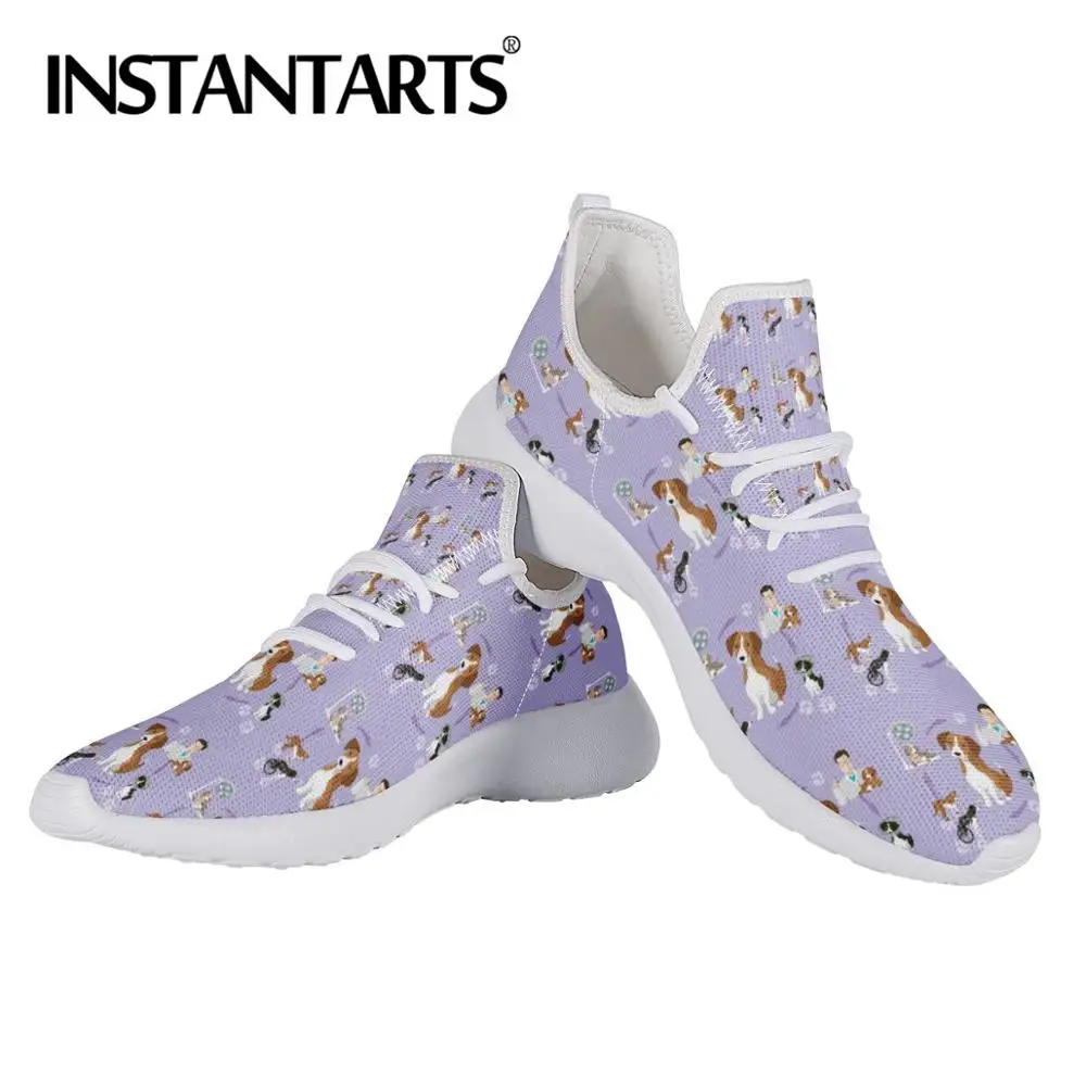 HME1616Z61 INSTANTARTS/повседневная женская обувь на плоской подошве; женская повседневная обувь с принтом в виде ветеринарины; женские кроссовки; женские ботинки-лоферы; Mujer - Цвет: HME1616Z61