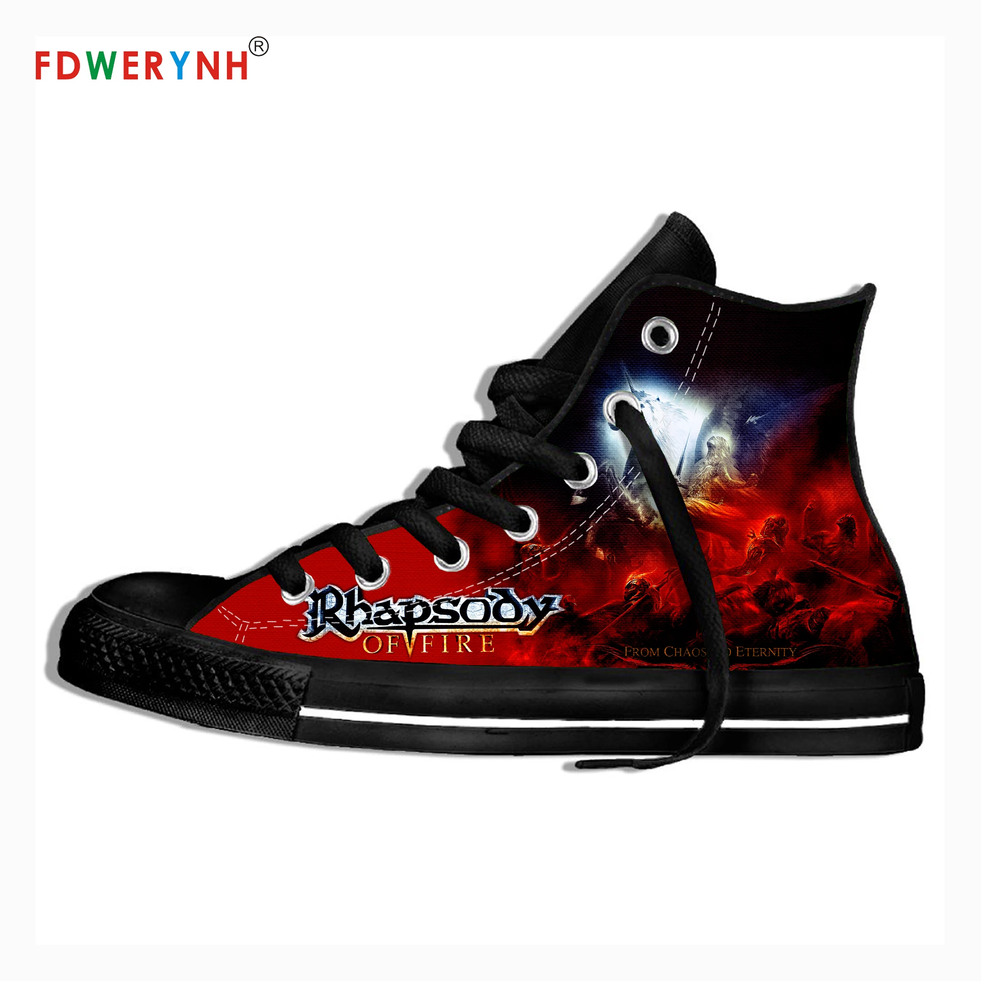 

Men's Casual Shoes Rhapsody of Fire Band Most Influential Metal Bands of All Time 3D Pattern Logo Men Shoes