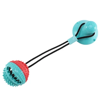 

Dog Push Toy with TPR Ball Dog Toys for Small Dogs Pet Toys with Suction Cup Pet Tooth Cleaning Chewing Toy