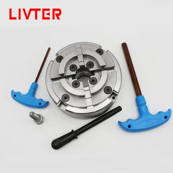 

LIVTER 5 inch / 125mm 4 jaw wood lathe chuck for woodworking turning machine
