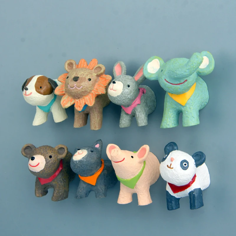 Милые животные наклейка на холодильник мультяшный орнамент в форме животного