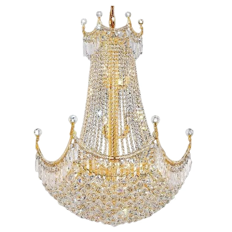 Phube Lighting French Empire Gold Crystal Chandelier Chrome Chandeliers Lighting Modern Chandeliers Light+Free shipping !