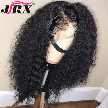 

Curly Lace Front Human Hair Wigs Pre Plucked Peruvian Remy Hair With Baby Hair Natural Black Colored For Women Bleached Knots