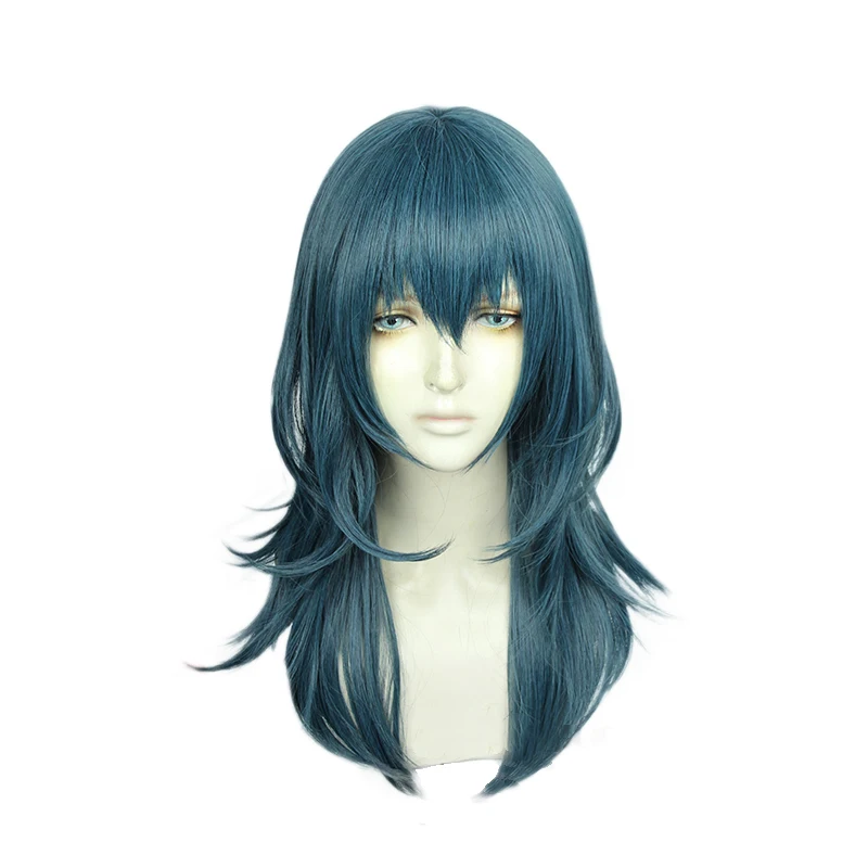

Fire Emblem Threehouses Cosplay Wig Byleth Blue Straight Long Hair Halloween Game Costume Role Play Wigs