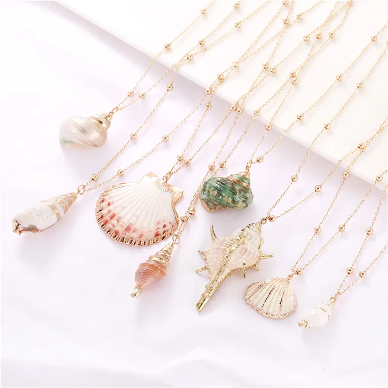 

Europe And America Fashion Popular Phnom Penh Conch Shell Necklace Electricity Supplier Hot Selling Ocean Wind Series Conch Shel