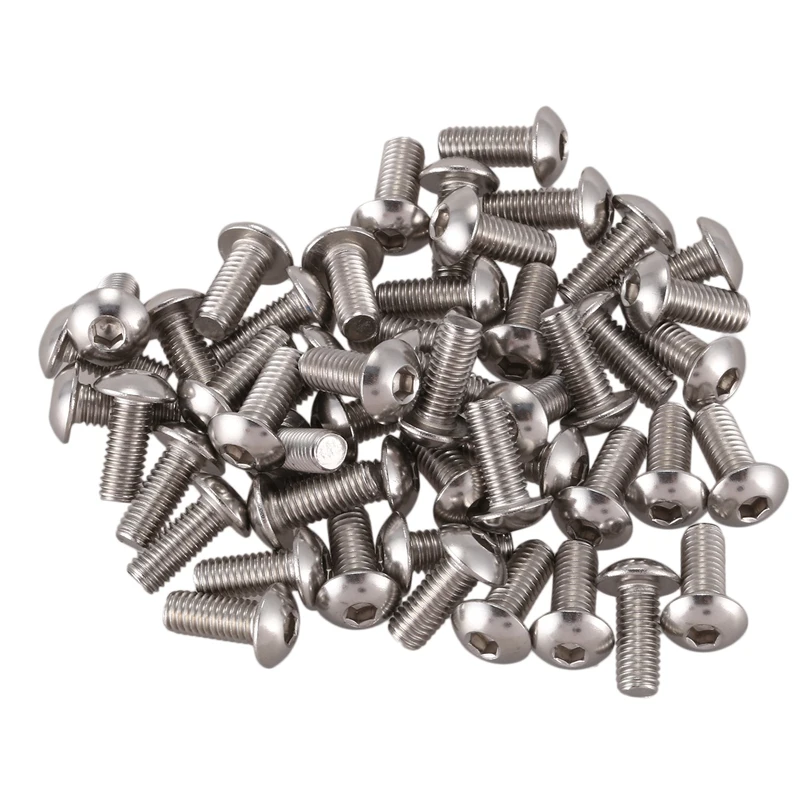 M5x12mm шестигранные винты с головкой из нержавеющей стали 50 шт